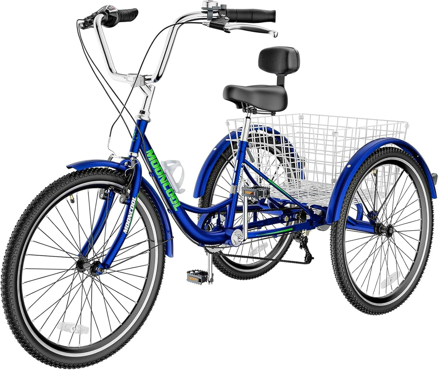 LILYPELLE Adult Tricycle 7 Speed, 3 Wheel Bike Adult, 20/24/26 inch Wheels Cruiser Bikes with Cargo Basket for Seniors, Women, Men