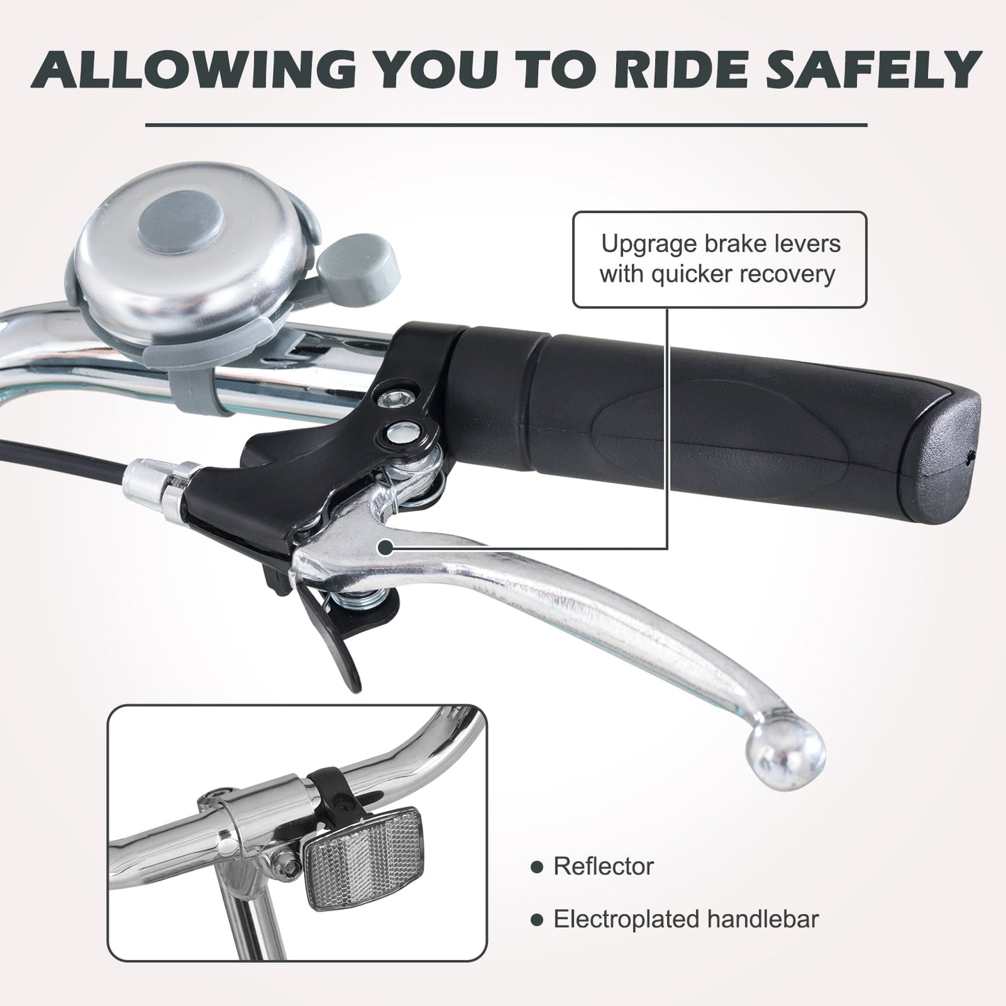 Lilypelle Adult Tricycle 24" Wheels Low Stepover Frame Bike, 7-Speed Shimano Derailleur Trike, 3 Wheels Bike with Basket