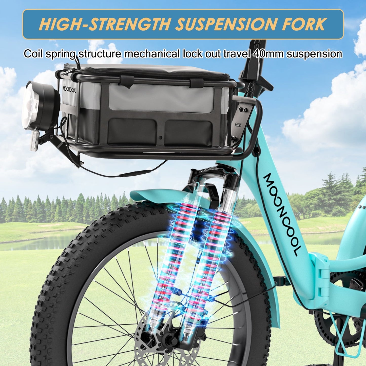 MOONCOOL Electric Trike, Electric Tricycle for Adults, 20" Folding 3 Wheels Electric Bicycle, 48V 750W Motorized Three Wheel Ebike with Aluminum Frame, Removable Battery and Basket, UL2849