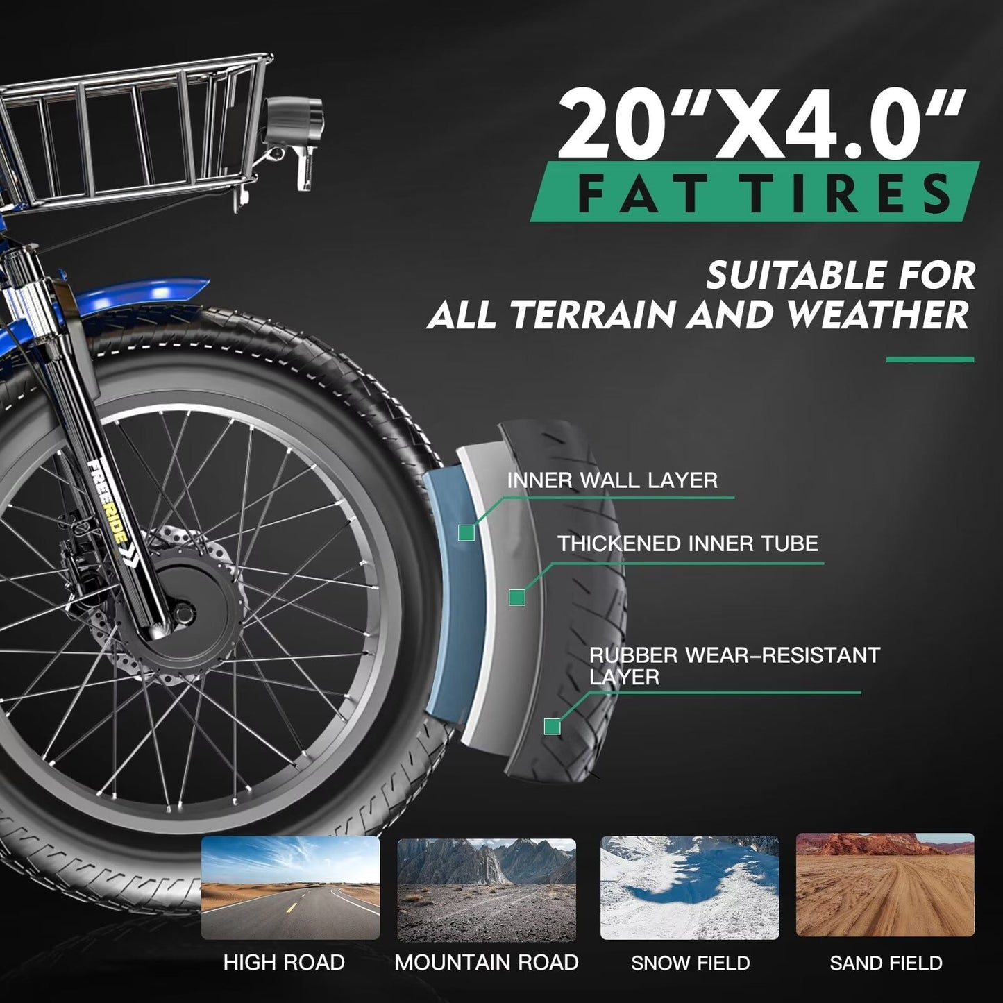 Lilypelle 7-Speed Electric Tricycle with 20" x 4" Fat Tires for Adults,500W 48V 14.5Ah Lithium Battery ,3 Wheels Electric bike with Front & Rear Basket for Men, Women，Senior