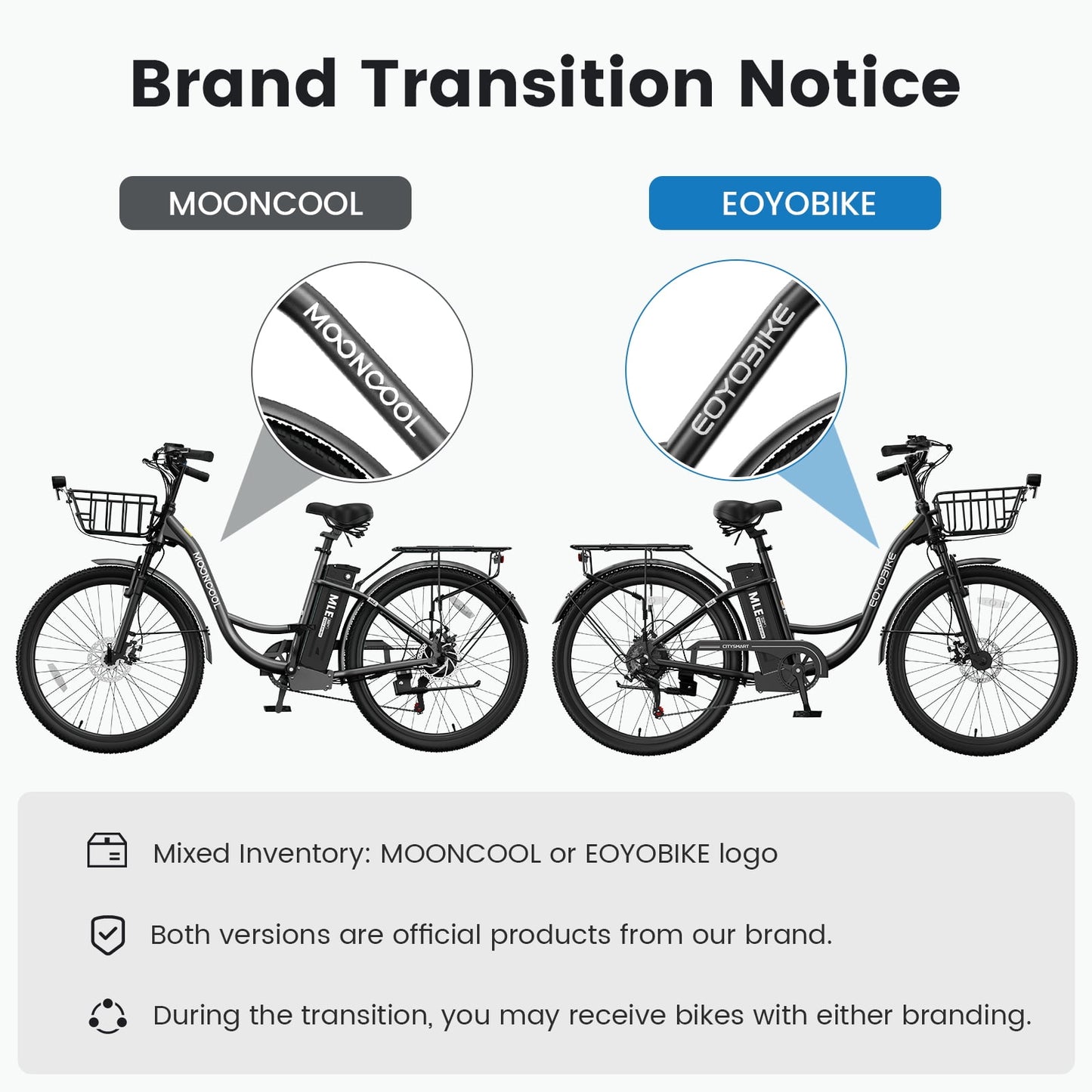 MOONCOOL Electric Bicycle for Adults 350W , 7-Speed Ebike with 36V 10.4Ah Removable Battery， 40 Miles Range , 20 mph Electric Commuter Bike for Women Men