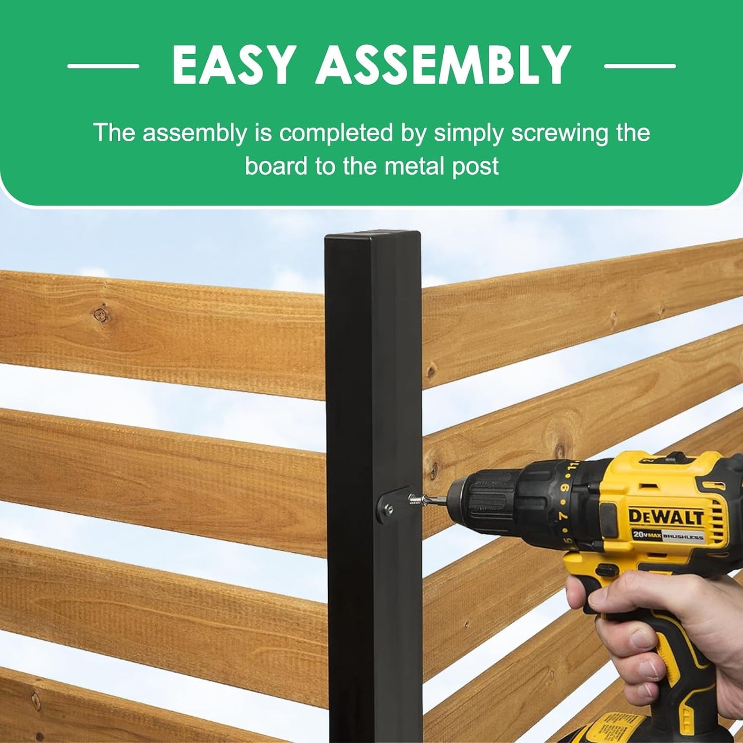 Lilypelle Air Conditioner Fence, Pool Equipment Enclosure,  Privacy Screens Fence Panels with Metal Stakes, Trash Can Fence Privacy Fence Panel for Outside