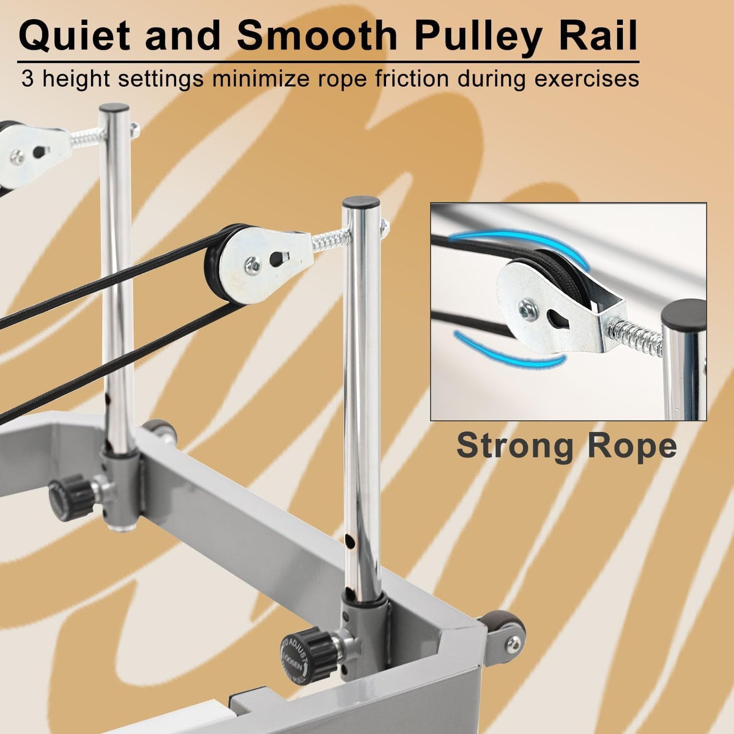 Lilypelle Pilates Reformer Machine Equipment with Spring for Home Workout,Foldable Reformer Pilates for Beginner ,300lbs load-bearing