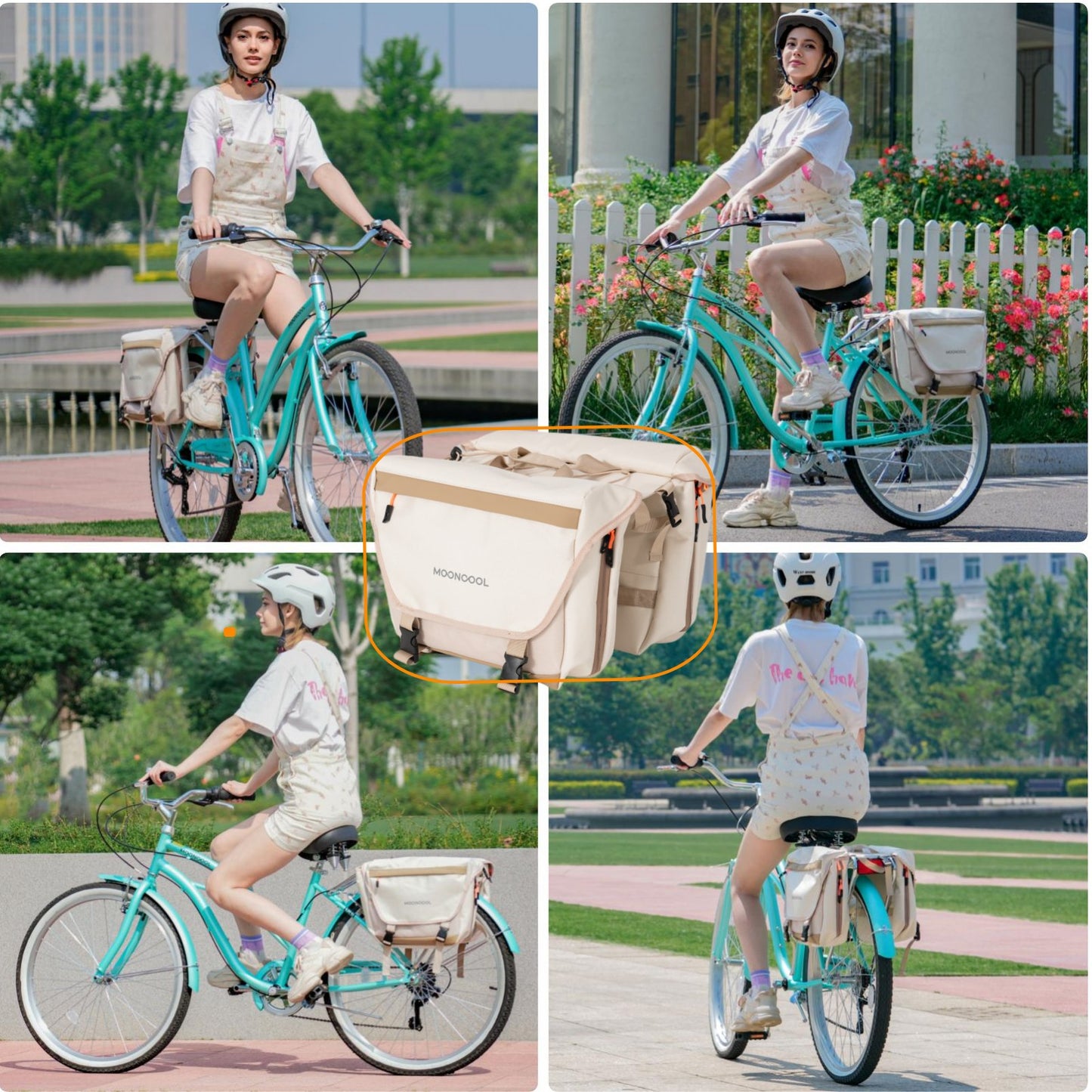 Lilypelle 11Gal 900D Waterproof Cycling Bicycle Saddle Bag ,Bike Storage Pouch,Rear Rack Seat Trunk