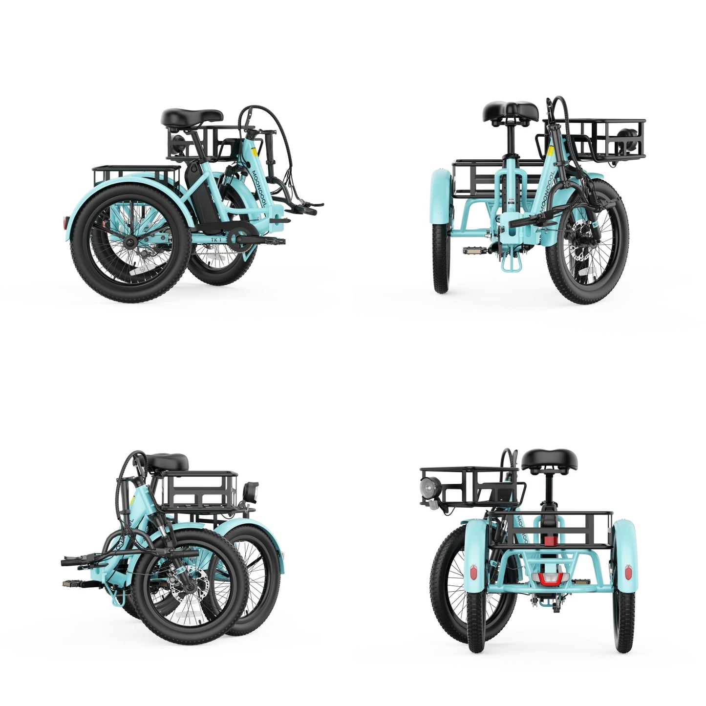LILYPELLE Electric Trike for Adults, 750W Folding Electric Tricycle Electric Trike, 3 Wheel Electric Bicycle Motorized Three Wheel Ebike with Large Basket for Women Men