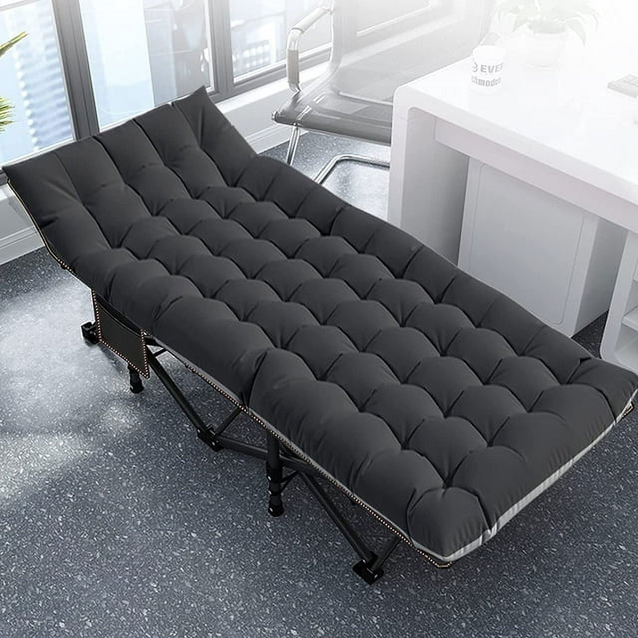 Lilypelle Oversized XXL Folding Camping Cot for Adults, 32" XXL Wide Folding Cot Bed for Sleeping with 2 Sided Mattress & Carry Bag, Tent Cot, Supports 900 lbs