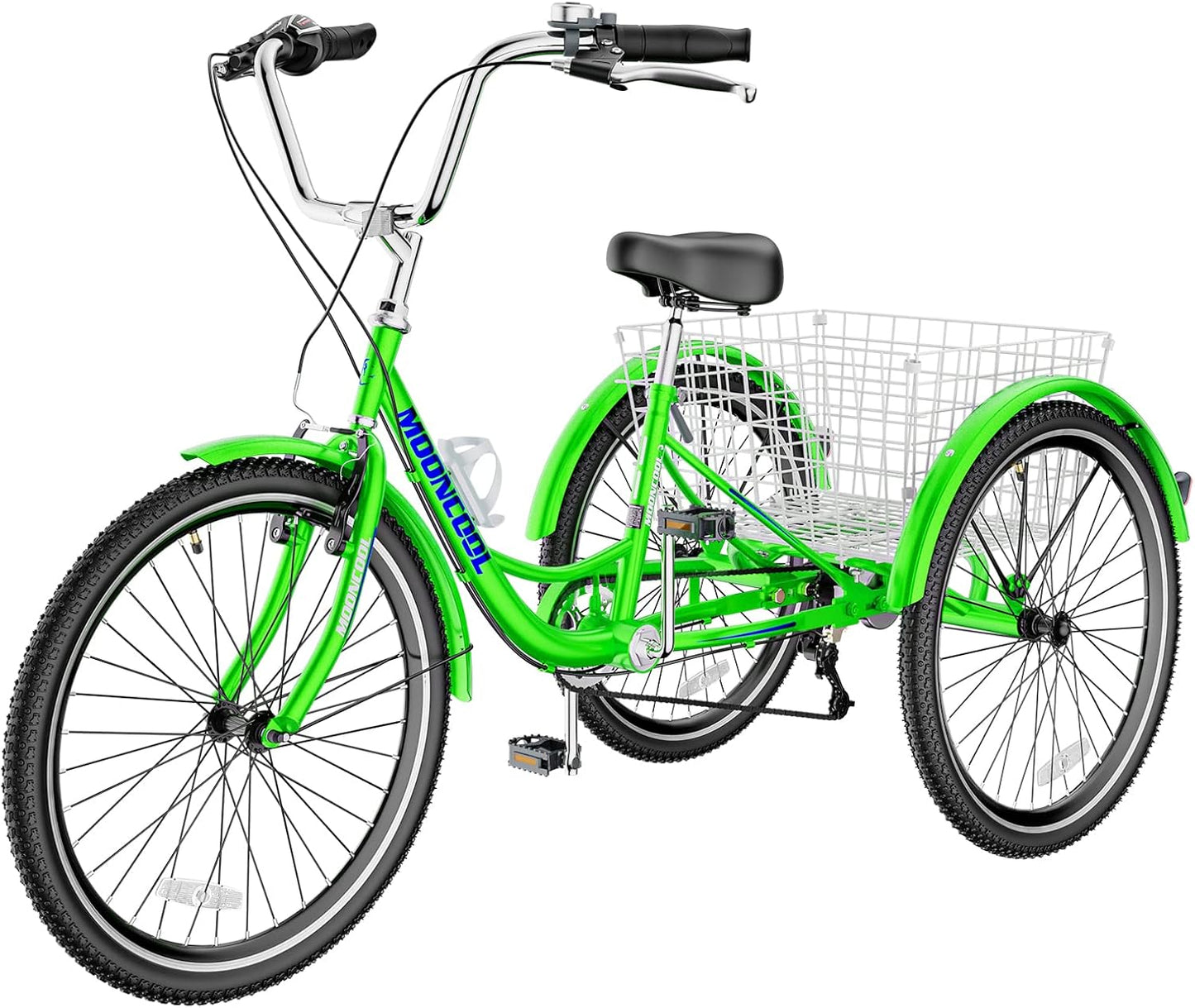 LILYPELLE Adult Tricycle 7 Speed, 3 Wheel Bike Adult, 20/24/26 inch Wheels Cruiser Bikes with Cargo Basket for Seniors, Women, Men