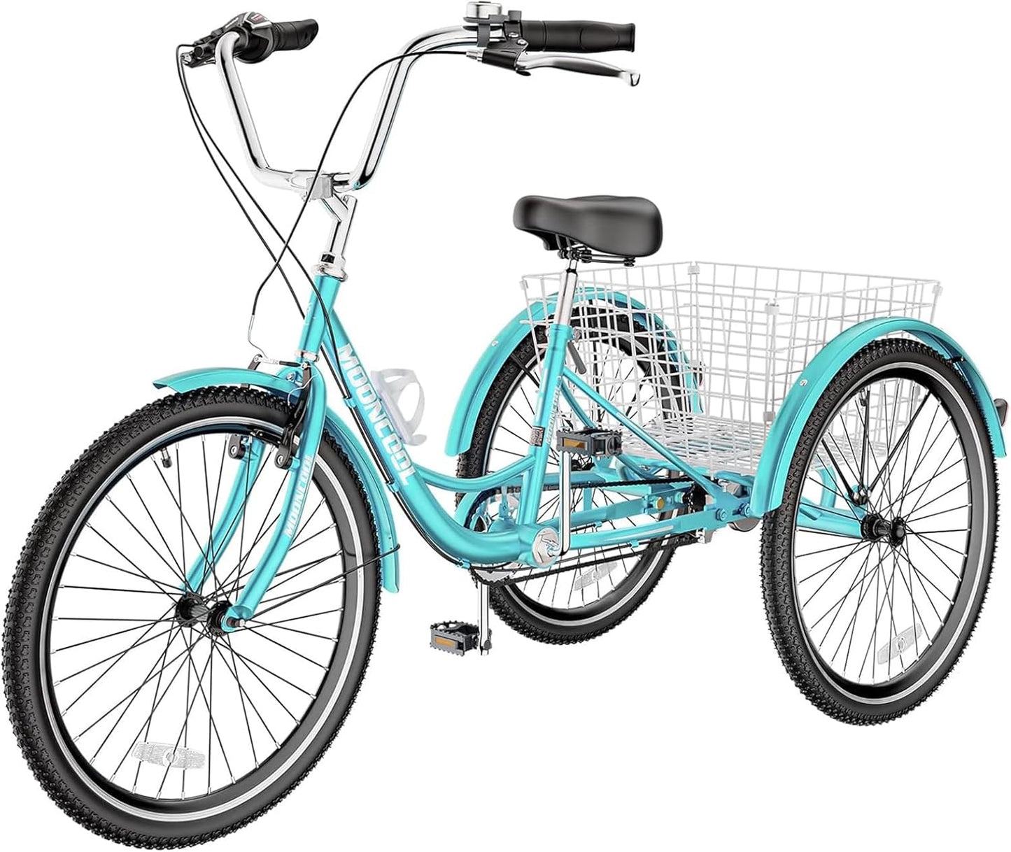 LILYPELLE Adult Tricycle 1 Speed, 3 Wheel Bike Adult, 24inch Wheels Cruiser Bikes with Cargo Basket for Seniors, Women, Men