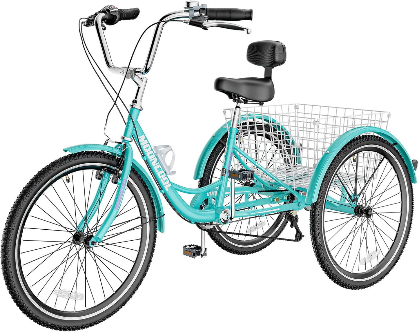 LILYPELLE Adult Tricycle 7 Speed, 3 Wheel Bike Adult, 20/24/26 inch Wheels Cruiser Bikes with Cargo Basket for Seniors, Women, Men