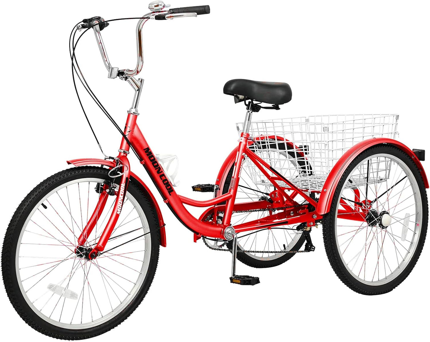 LILYPELLE Adult Tricycle 7 Speed, 3 Wheel Bike Adult, 20/24/26 inch Wheels Cruiser Bikes with Cargo Basket for Seniors, Women, Men