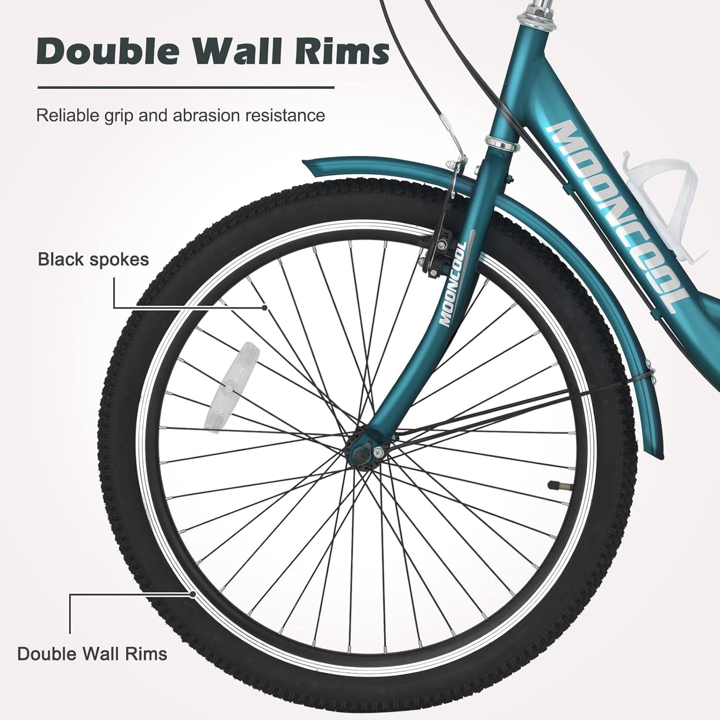 LILYPELLE Adult Tricycle 1 Speed, 3 Wheel Bike Adult, 24inch Wheels Cruiser Bikes with Cargo Basket for Seniors, Women, Men