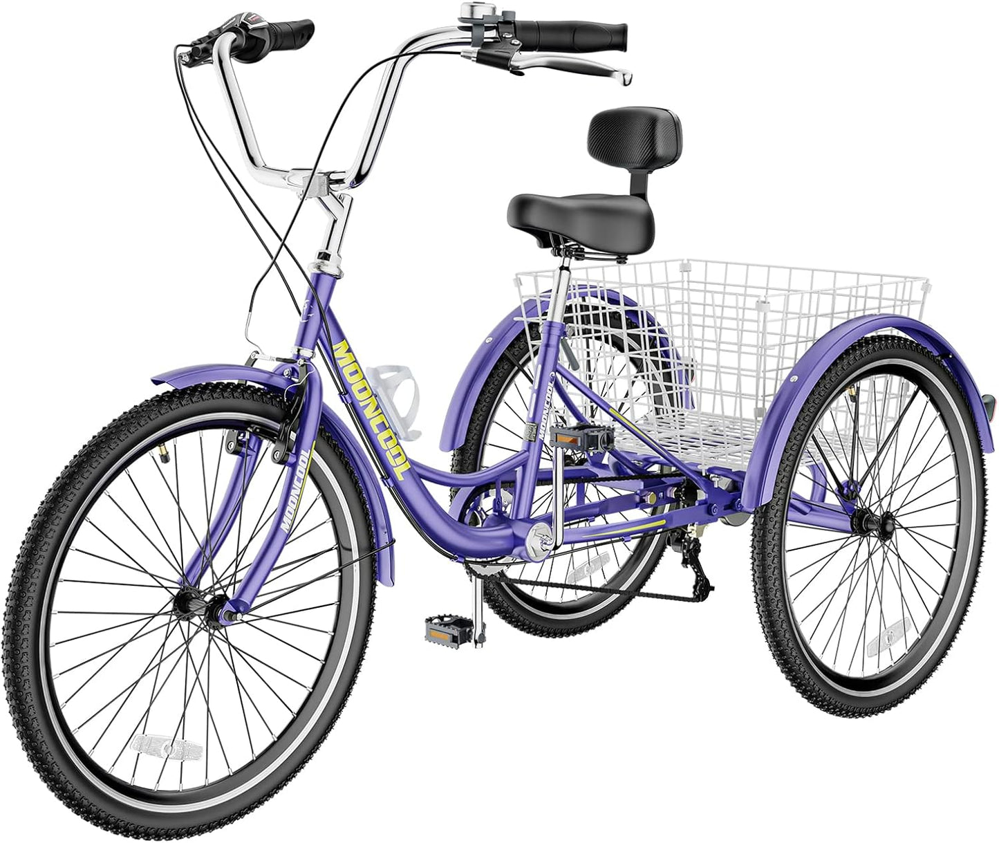LILYPELLE Adult Tricycle 7 Speed, 3 Wheel Bike Adult, 20/24/26 inch Wheels Cruiser Bikes with Cargo Basket for Seniors, Women, Men