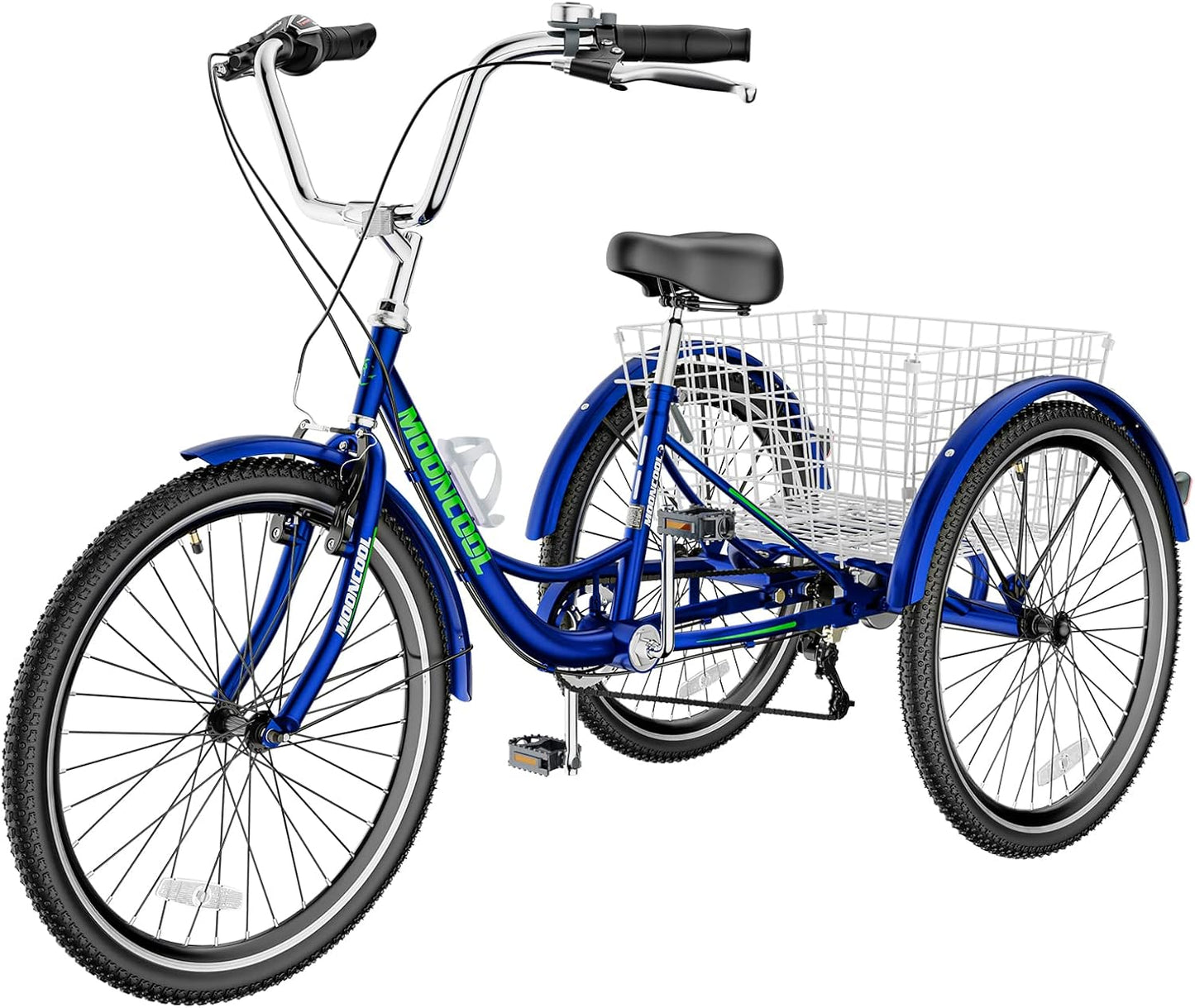LILYPELLE Adult Tricycle 7 Speed, 3 Wheel Bike Adult, 20/24/26 inch Wheels Cruiser Bikes with Cargo Basket for Seniors, Women, Men