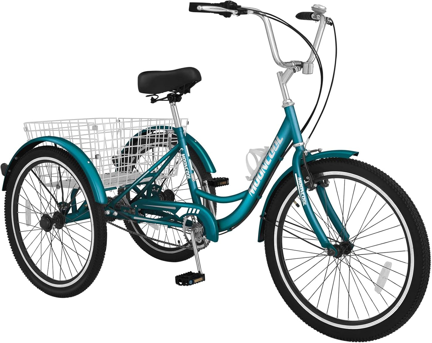 LILYPELLE Adult Tricycle 1 Speed, 3 Wheel Bike Adult, 24inch Wheels Cruiser Bikes with Cargo Basket for Seniors, Women, Men