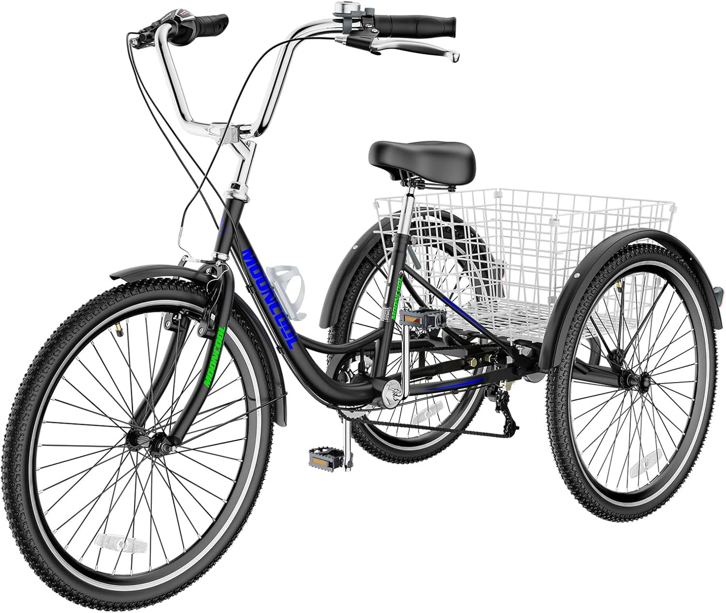 LILYPELLE Adult Tricycle 7 Speed, 3 Wheel Bike Adult, 20/24/26 inch Wheels Cruiser Bikes with Cargo Basket for Seniors, Women, Men