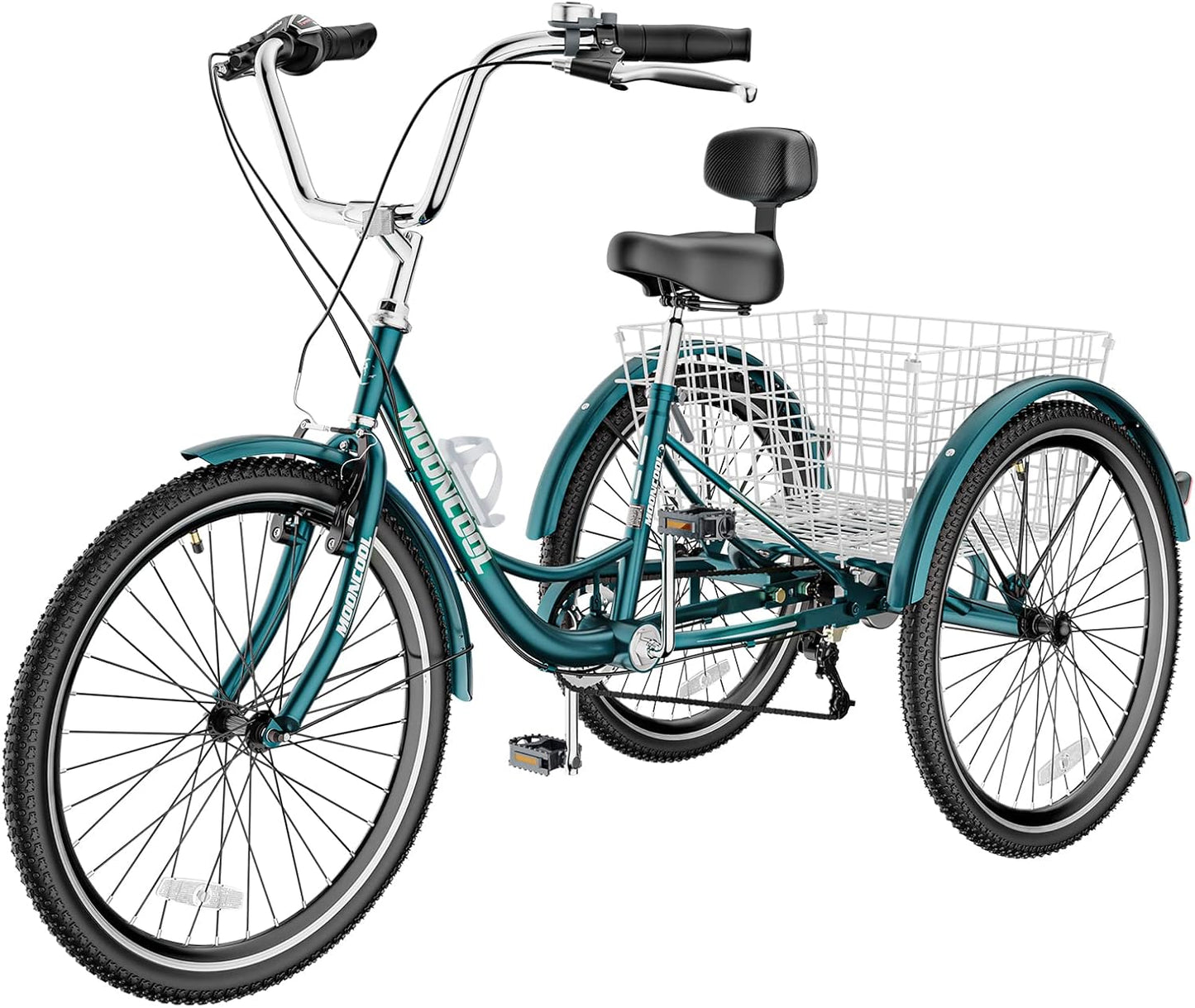 LILYPELLE Adult Tricycle 7 Speed, 3 Wheel Bike Adult, 20/24/26 inch Wheels Cruiser Bikes with Cargo Basket for Seniors, Women, Men