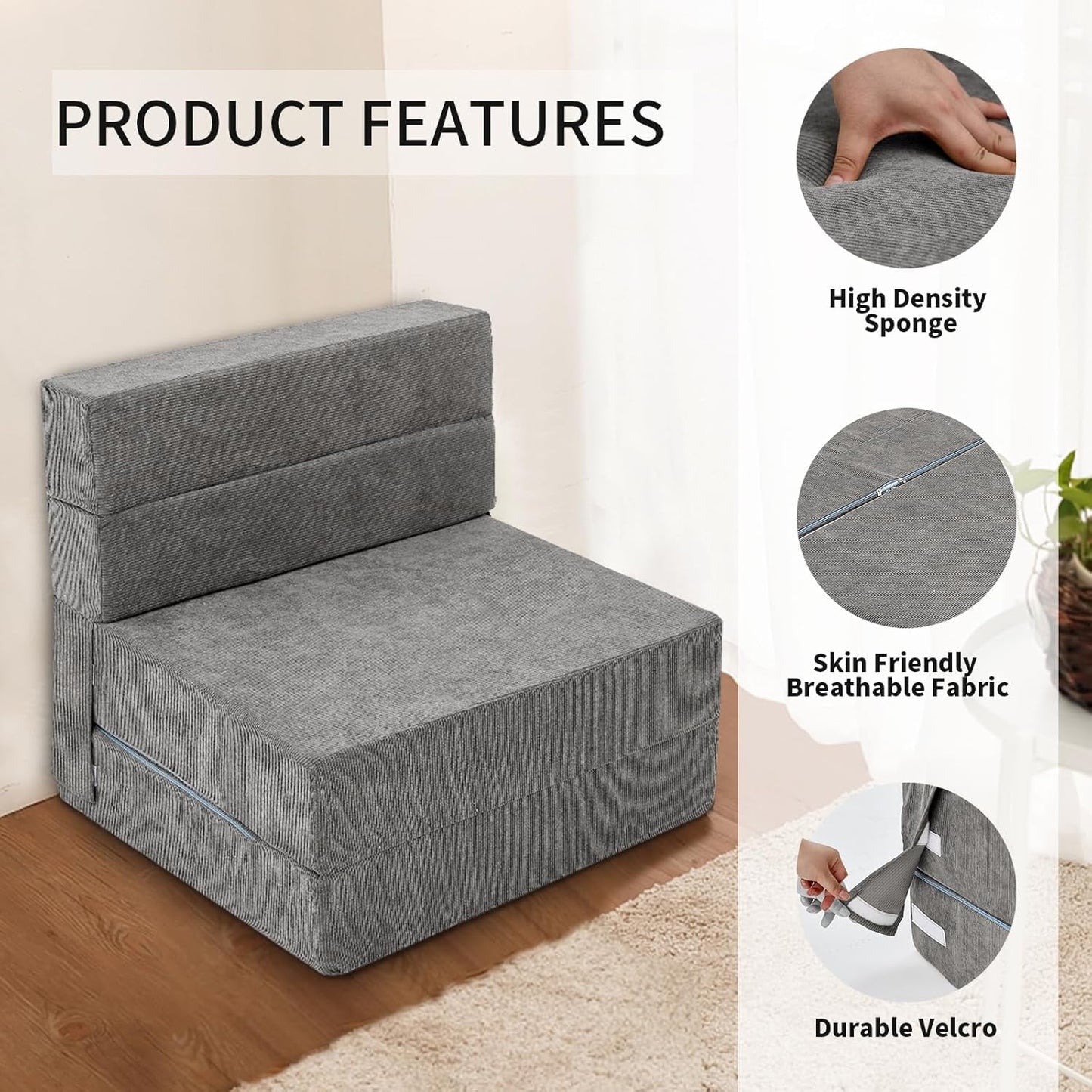 Lilypelle Kids 6" Folding Sofa Bed Floor Mattress