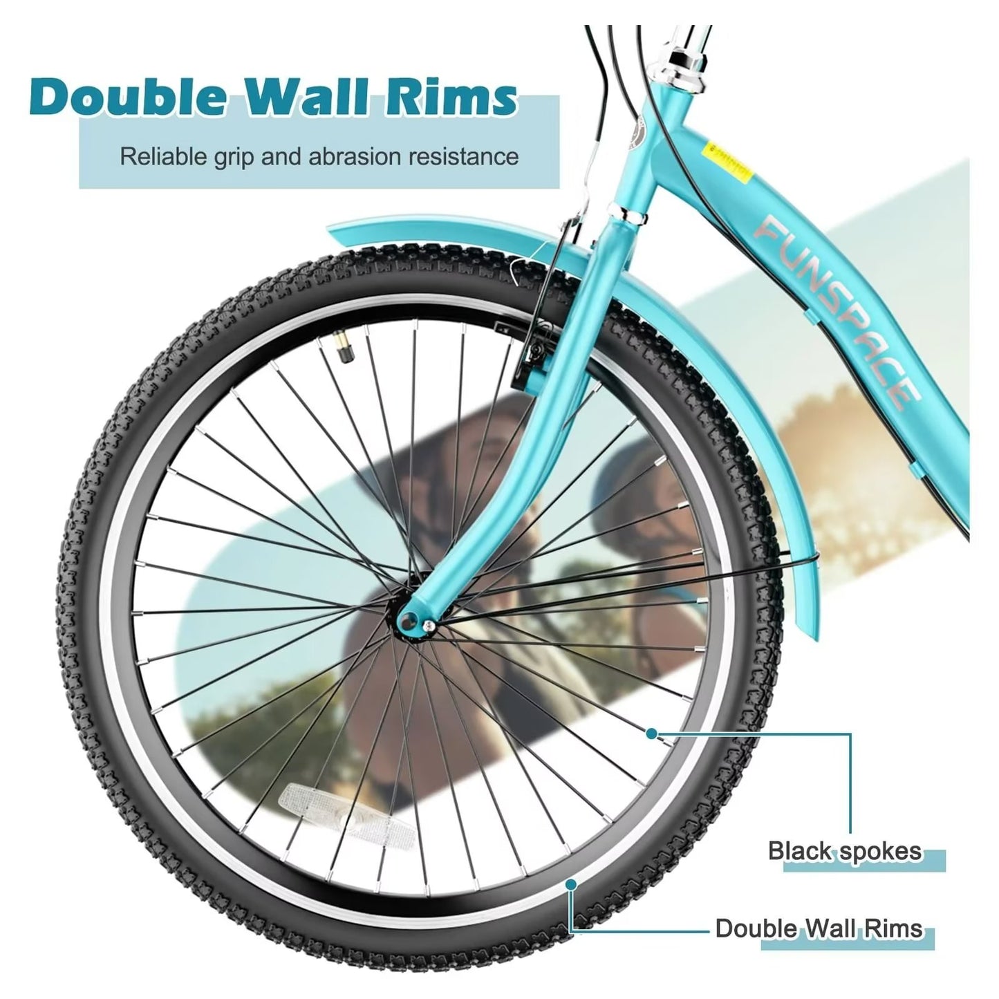 Lilypelle Adult Tricycles 7 Speed 26 inch Three Wheel Bike Cruiser Trike with Low-Step Through Frame/Large Basket for Men, Women, Seniors