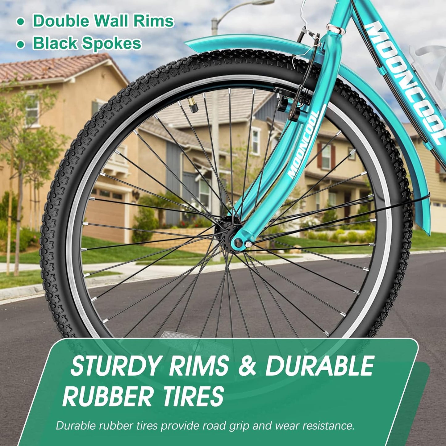 LILYPELLE Adult Tricycle 7 Speed, 3 Wheel Bike Adult, 20/24/26 inch Wheels Cruiser Bikes with Cargo Basket for Seniors, Women, Men