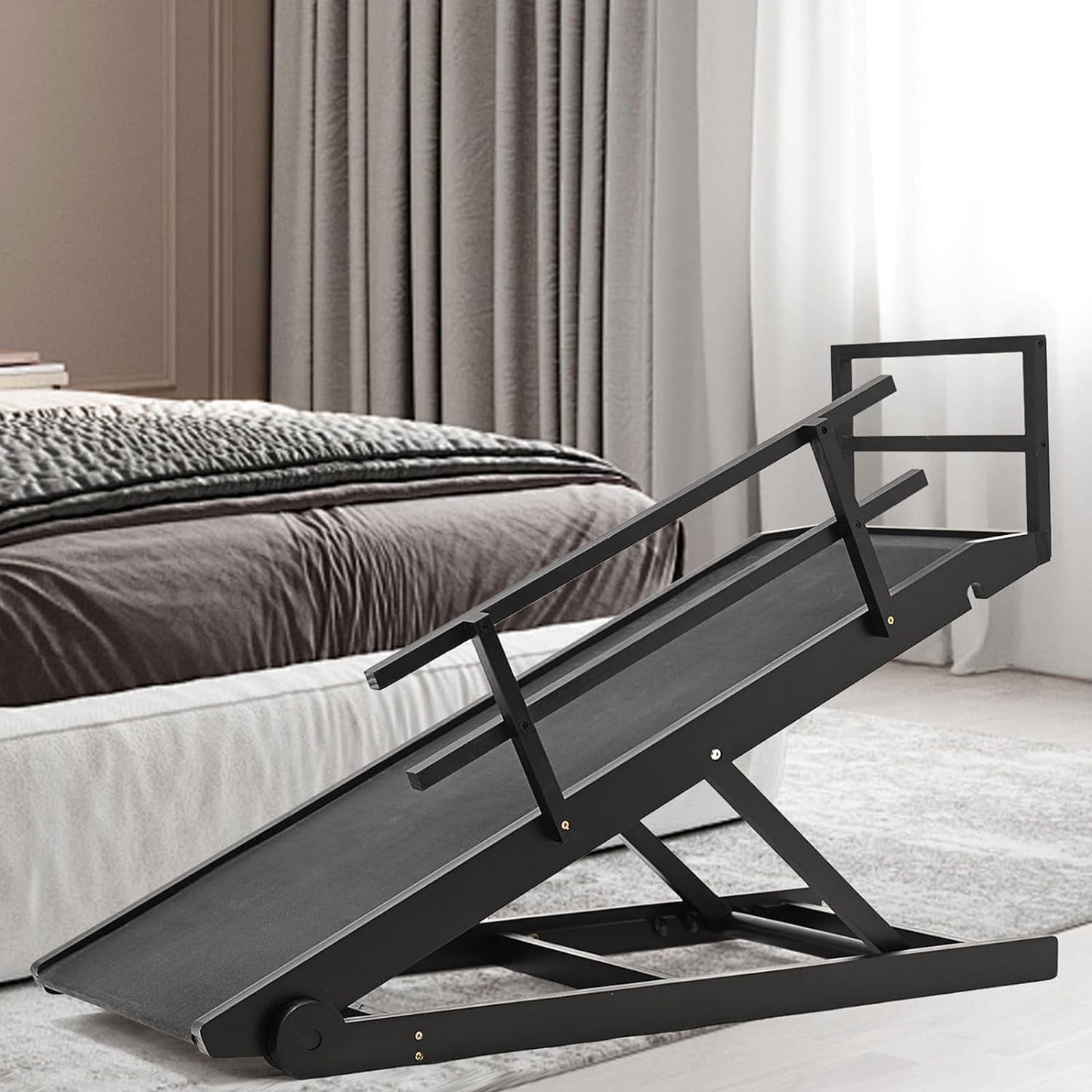 LILYPELLE Foldable Pet Ramp Bed for Dogs Cats with Non-slip Rubber