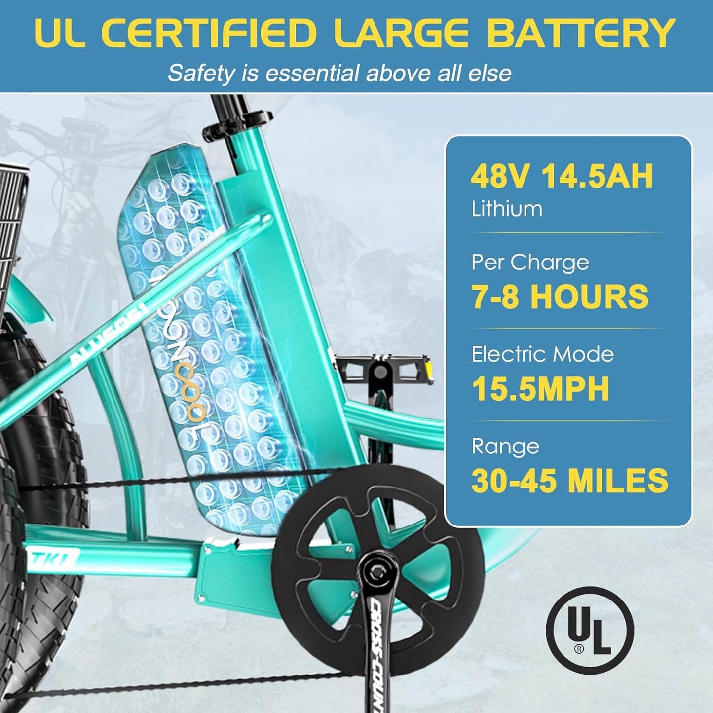 Lilypelle Electric Trike for Adults,350W 36V 3 Wheel Fat Tire Electric Bikes,7 Speeds Motorized Tricycle with Basket for Women Men
