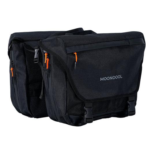 Lilypelle 11Gal 900D Waterproof Cycling Bicycle Saddle Bag ,Bike Storage Pouch,Rear Rack Seat Trunk，Black/Beige