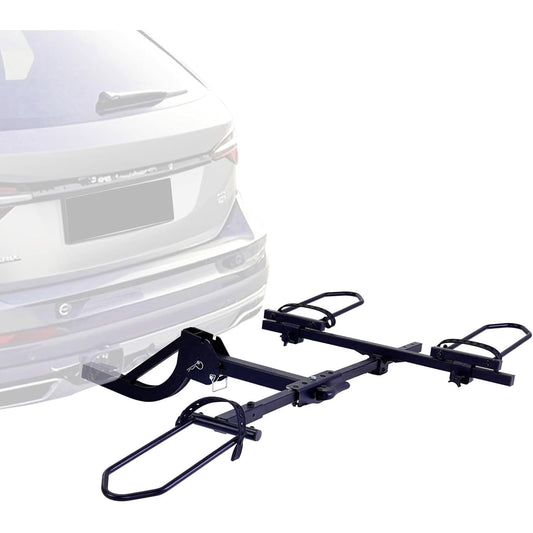 MOONCOOL Folding Hitch Trike Rack, 170 lbs Capacity, Fits Up to 5" Fat Tires and 42"-59" Wheelbase, Rear Bike Carrier for Adult Tricycles, 2" Receiver Mount for Cars, SUVs, Vans, RVs, Black