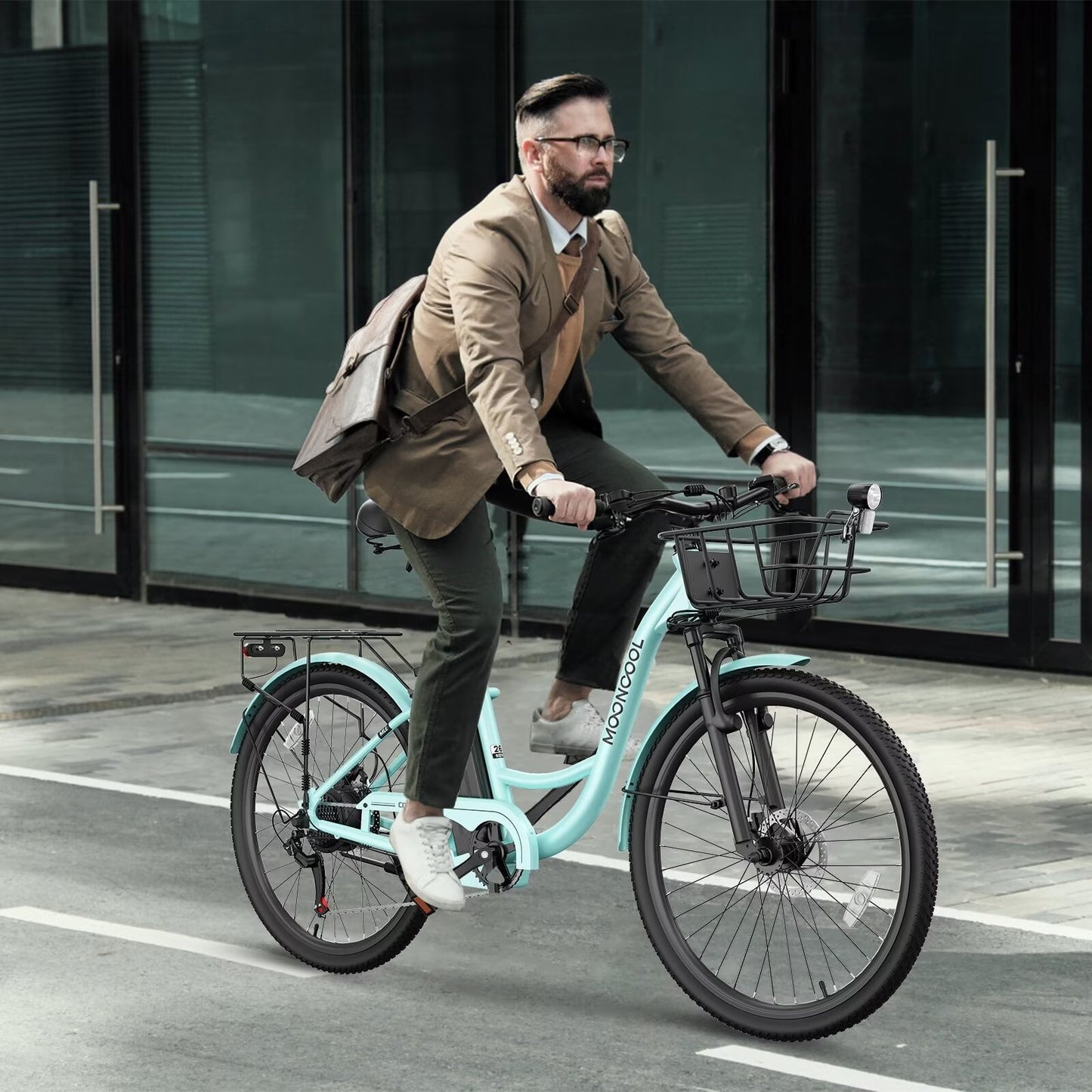 Lilypelle Electric Bike for Unisex Adults,24/26" 7-Speed Step Thru Electric Bicycle ,36V,20MPH