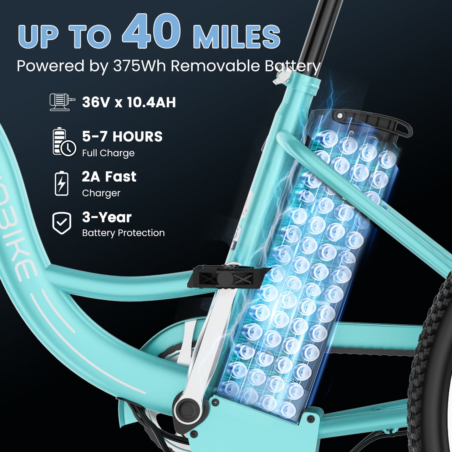 MOONCOOL MC350 Electric Tricycle for Adults, 350W Motorized Electric trike with 36V 10.4Ah Removable lithium battery,24"/26" 7 Speeds 3 Wheels Electric Bikes