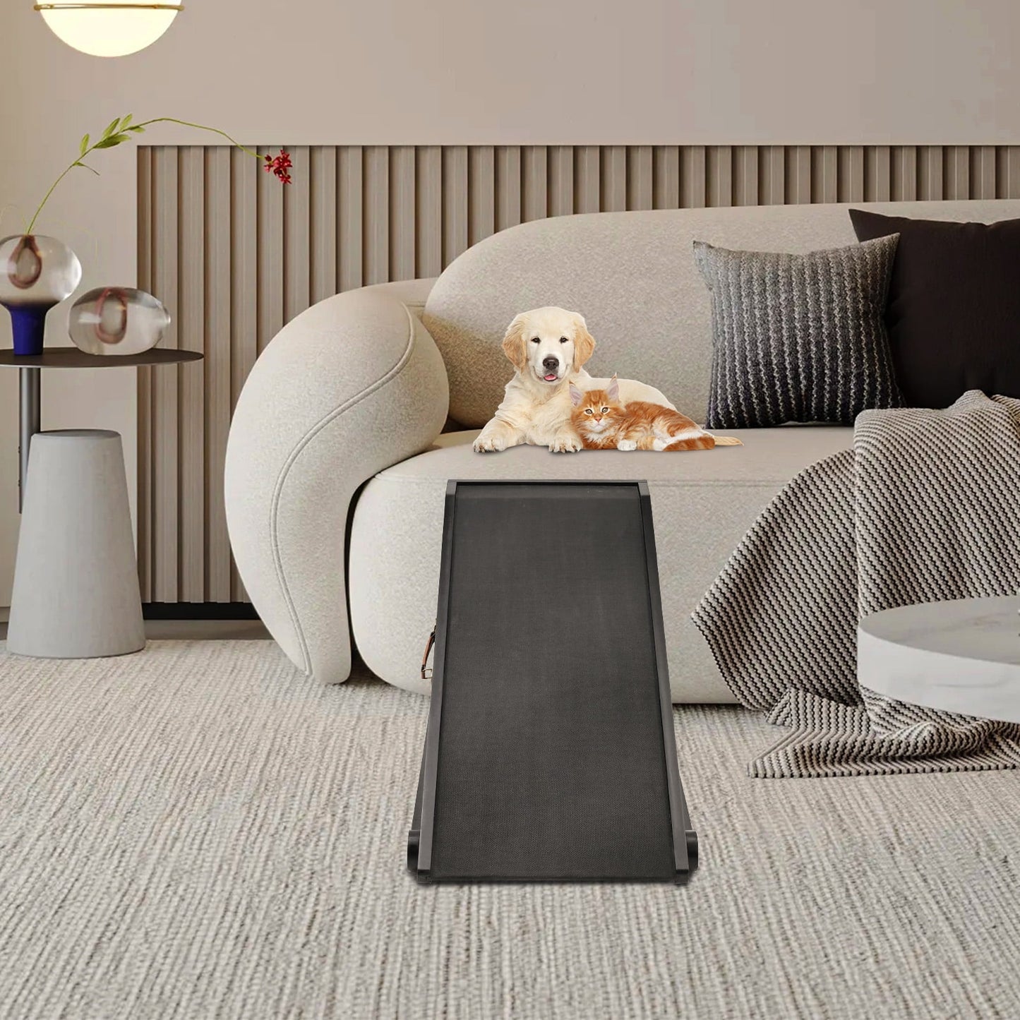 Lilypelle Foldable Pet Ramp for Small & Large dog,Adjustable Wood Dog Ramp