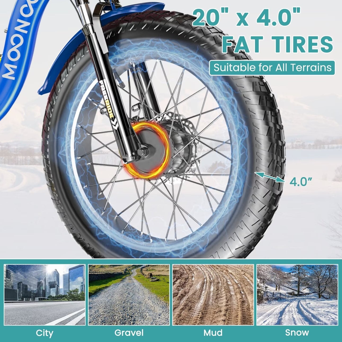 Lilypelle 7-Speed Electric Tricycle with 20" x 4" Fat Tires for Adults,500W 48V 14.5Ah Lithium Battery ,3 Wheels Electric bike with Front & Rear Basket for Men, Women，Senior