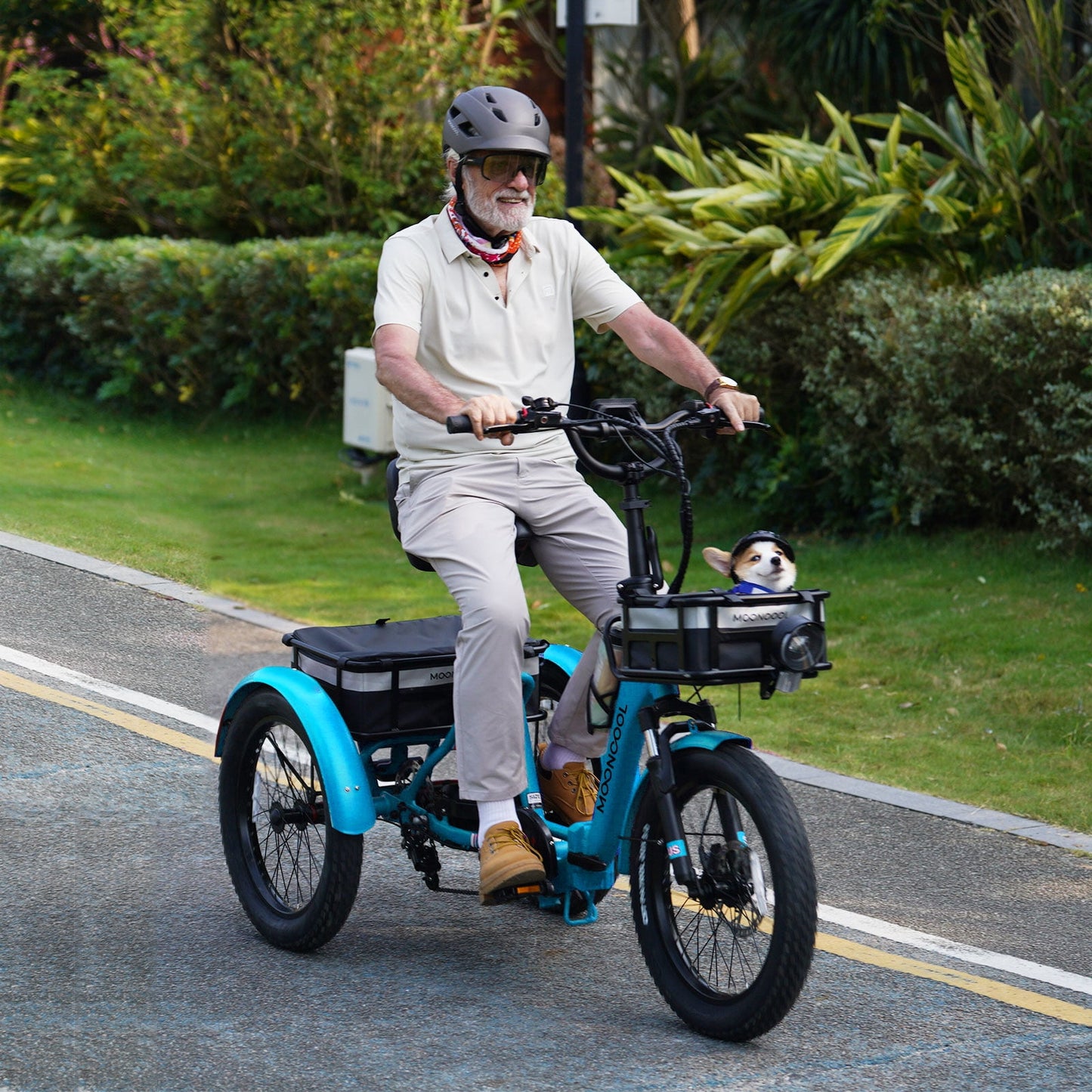 MOONCOOL TK1 Pro Electric Trike, Electric Tricycle for Adults, 20" Folding 3 Wheels Electric Bicycle, 48V 750W Motorized Ebike with Aluminum Frame, Removable Battery and Basket, UL2849