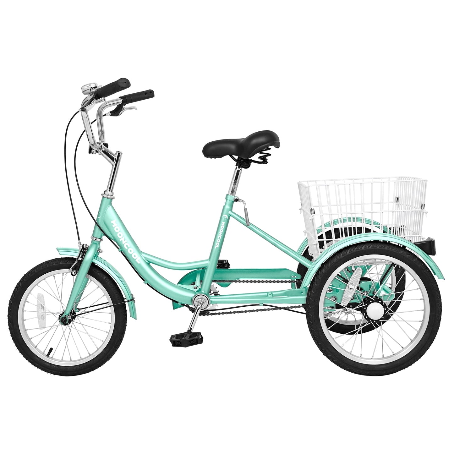 Lilypelle Kids Tricycle with 16" Wheels，1-Speed Trike for Adult Beginner Riders, 3 Wheels Bike with Basket for Exercise & Shopping & Picnic，Stars&Stripes