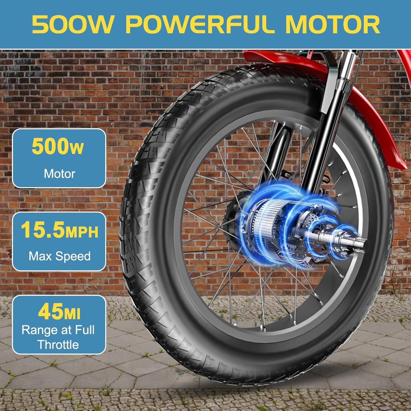 Lilypelle Electric Tricycle for Adults,15.5MPH 500W 48V 14.5Ah Lithium Battery UL Certified, 7-Speed Aluminum Ebike 3 Wheels Bike with Front & Rear Baskets，20x4in Fat Tire E-Trike